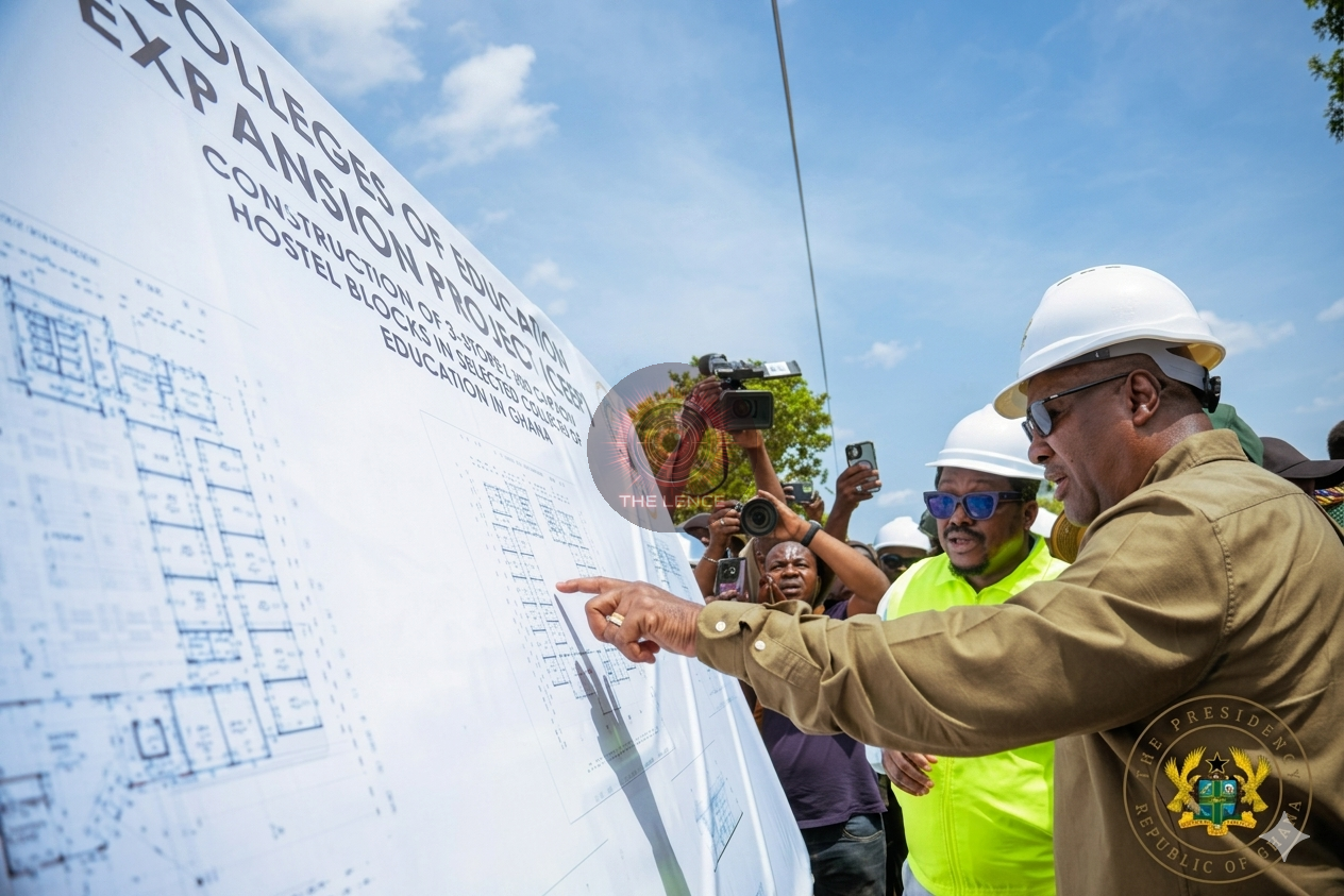 Ghanaian President John Dramani Mahama Inspects Major Hostel Project in Northern Region