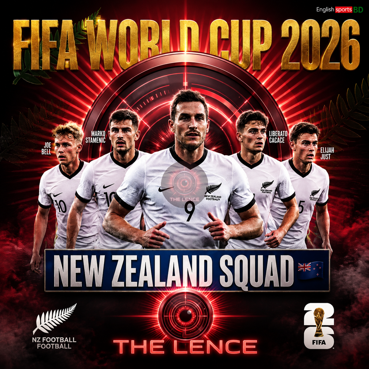 New Zealand name squad for World Cup 2026.