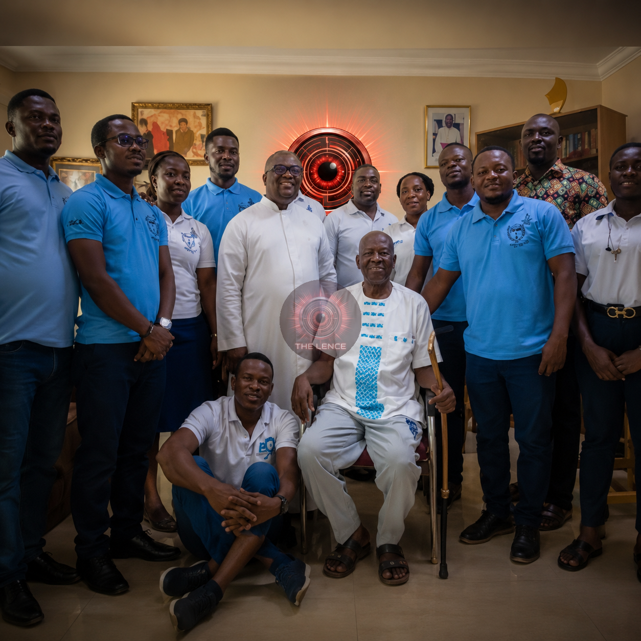 Accra COSRA leadership visits founder Monsignor Jonathan Ankrah