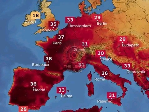 Deadly heatwave in Europe smashing historical records