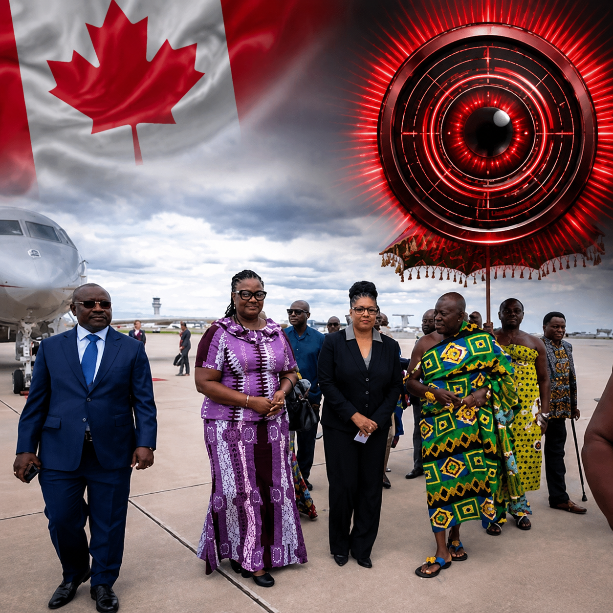 Asantehene arrives in Canada to participate in beyond the World Cup event