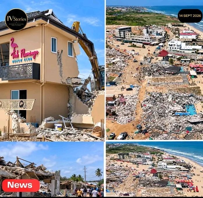 Pink Flamingo Beach Club among several buildings demolished at Laboma beach