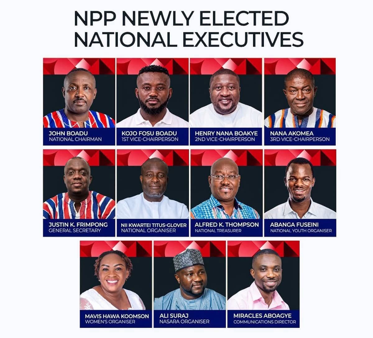 Ghana: NPP elects new national officers ahead of 2028 elections